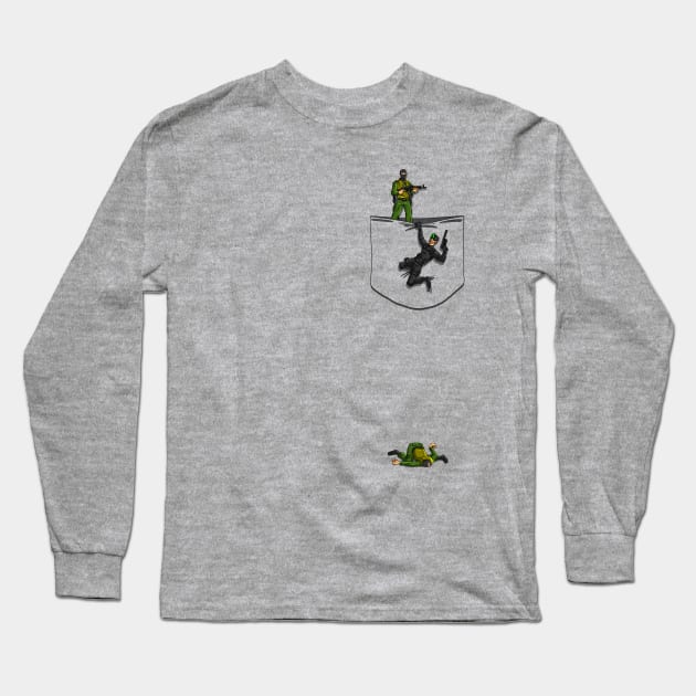 Splinter Cell Pocket (w/ corpse) Long Sleeve T-Shirt by CCDesign